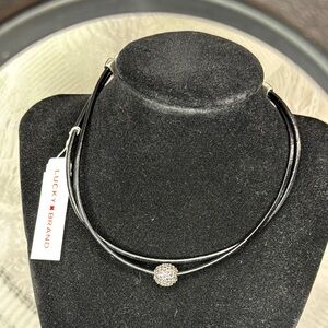 Lucky Brand Silver and Black ball Choker Minimalist Design retail $35.00 NWT